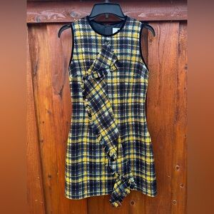 MSGM plaid tweed sheath dress